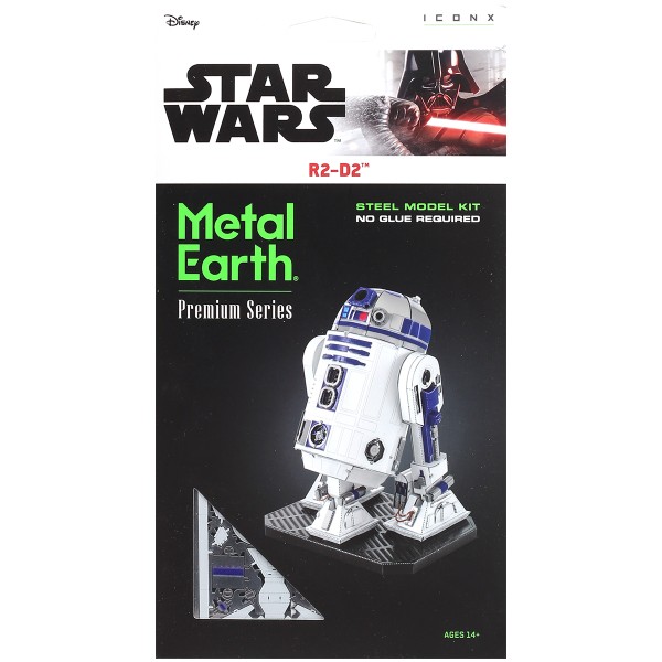 Kit maquette Star Wars - Metal Earth Premium - R2D2 - 7,2 x 5,5 x 9,5 cm - Photo n°1