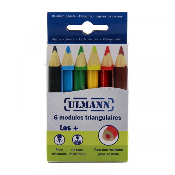 6 Mini Crayons Couleur - Ulmann - Photo n°1