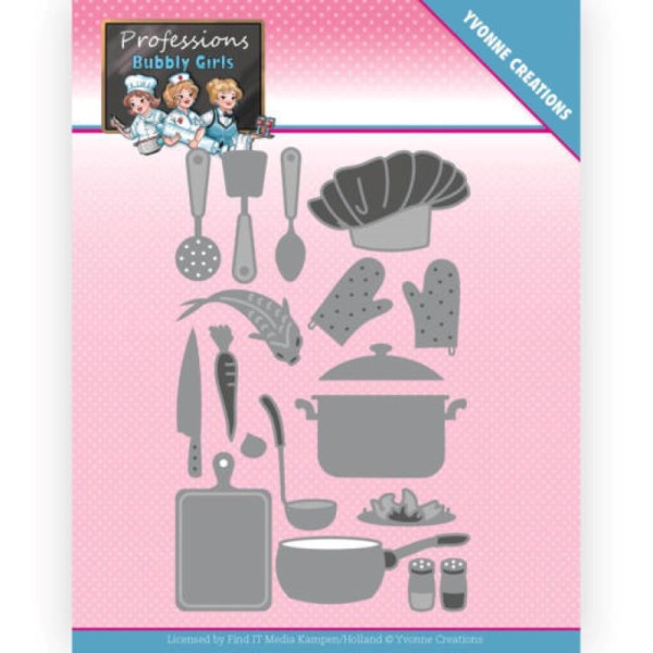 Dies - Yvonne Creations - Professions Bubbly girls - Cuisinières - YCD10236 - Photo n°1