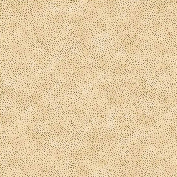 Tissu Coton Noël - Pointillés et étoiles - Vendu par 10 cm - Photo n°1