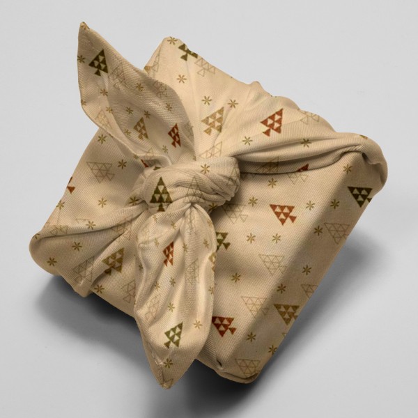 Tissu Coton Noël - Sapins - Vendu par 10 cm - Photo n°4