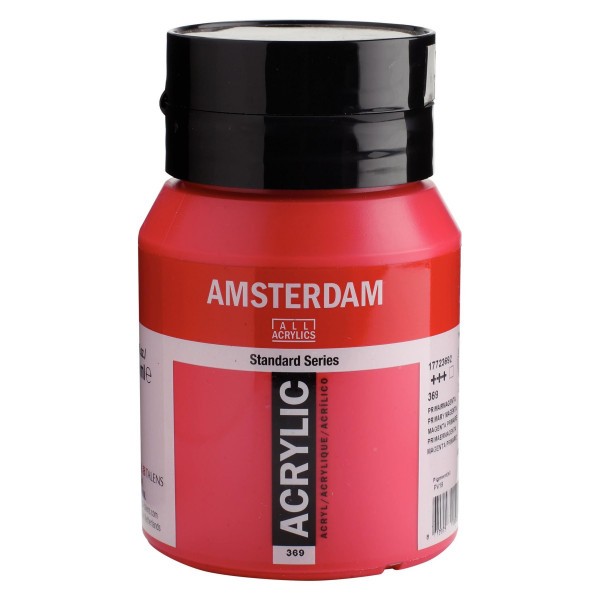 Pot peinture acrylique 500ml Amsterdam magenta primaire - Photo n°1