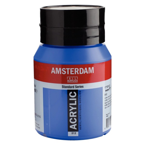 Pot peinture acrylique 500ml Amsterdam bleu cobalt outremer - Photo n°1