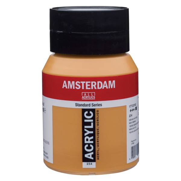 Pot peinture acrylique 500ml Amsterdam terre de sienne naturelle - Photo n°1