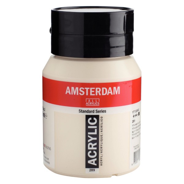 Pot peinture acrylique 500ml Amsterdam buff titane clair - Photo n°1