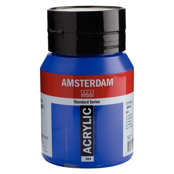 Pot peinture acrylique 500ml Amsterdam outremer - Photo n°1
