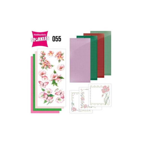 Kit Sparkles Set 55 - Fleurs roses - Photo n°1