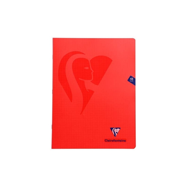 Cahier Polypro Mimesys 24X32 48P Petits Carreaux 5X5 90G Clairefontaine - Photo n°1