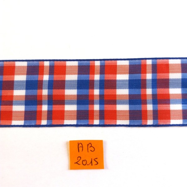 1M de ruban écossais - bleu blanc et rouge - 35mm - 2015ab - Photo n°1