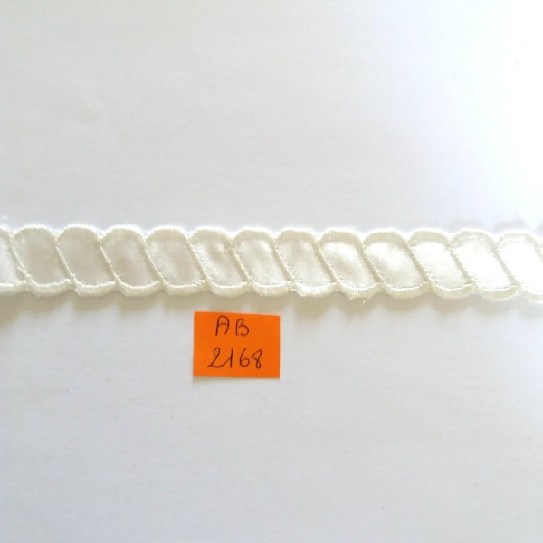 1M de ruban blanc cassé – 15mm- AB2168 - Photo n°1