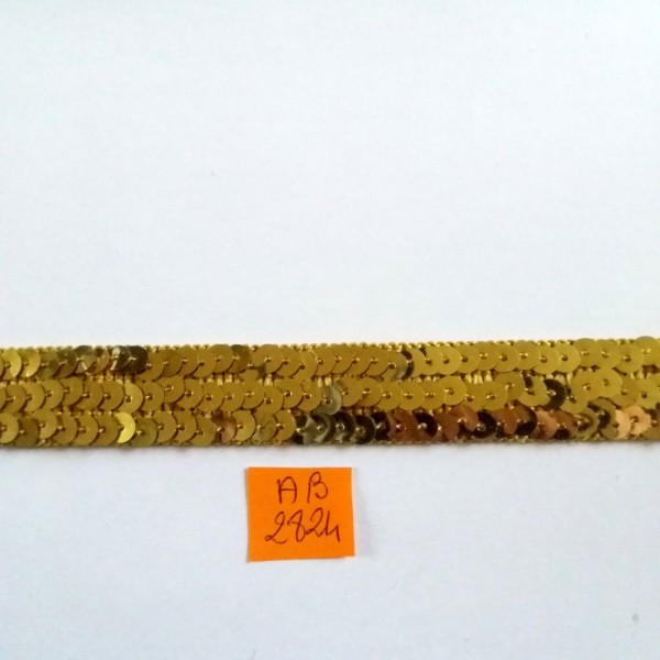 2M de ruban en sequin doré - 20mm - ab2824 - Photo n°1