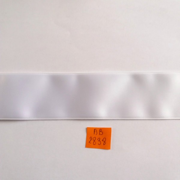 1M de ruban blanc - polyester- 40mm - ab2838 - Photo n°1