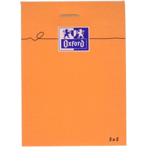 Bloc notes - 74 x 105 - 160 pages - Quadrillé 5x5 - Orange - Photo n°1