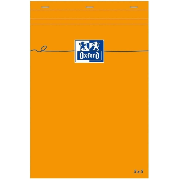 Bloc notes - A5 - 160 pages - Quadrillé 5x5 - Orange - Photo n°1