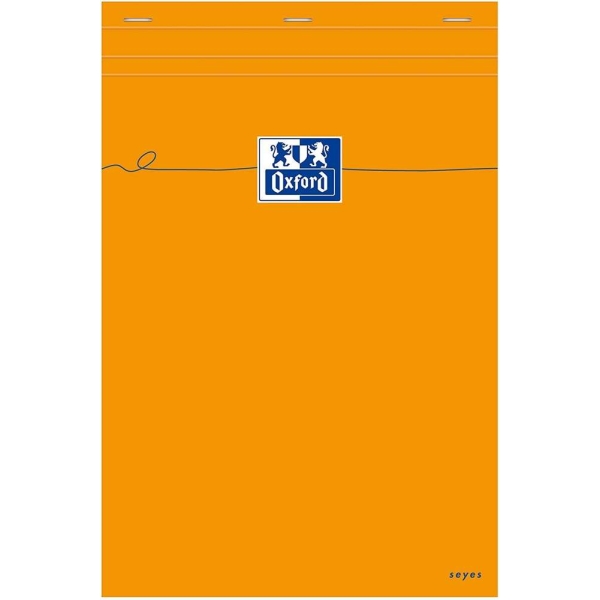 Bloc-notes, A4, 160 pages - Seyès - Orange - Photo n°1