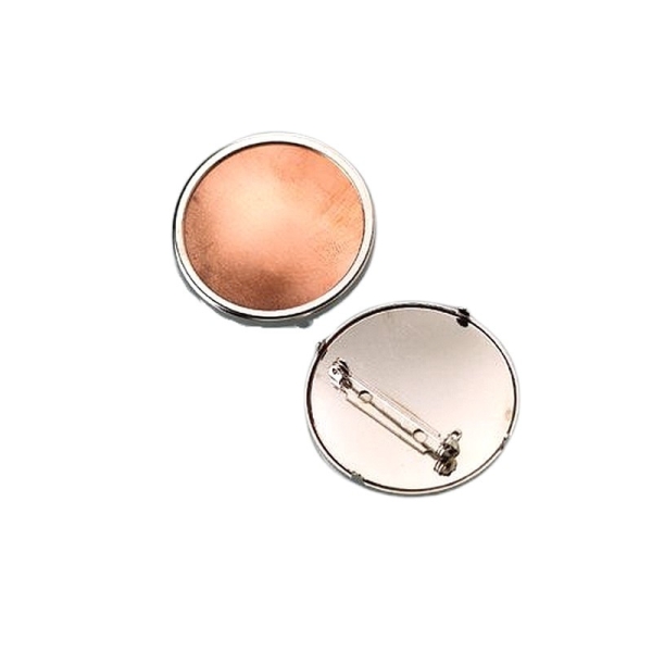 Broche avec Platine ronde couleur argent, ø 4,5 cm, support Cuivre, pour création bijoux Efcolor - Photo n°1