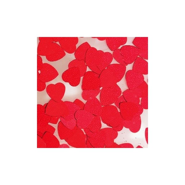 Paillettes coeurs, 8 mm, sachet de 20 g de confettis rouges - Photo n°1