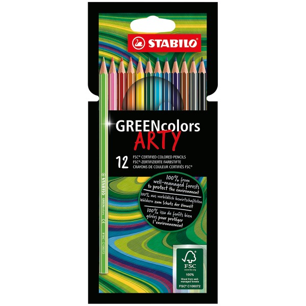 STABILO Greencolors Arty - Crayons de couleurs - 12 pcs - Photo n°1
