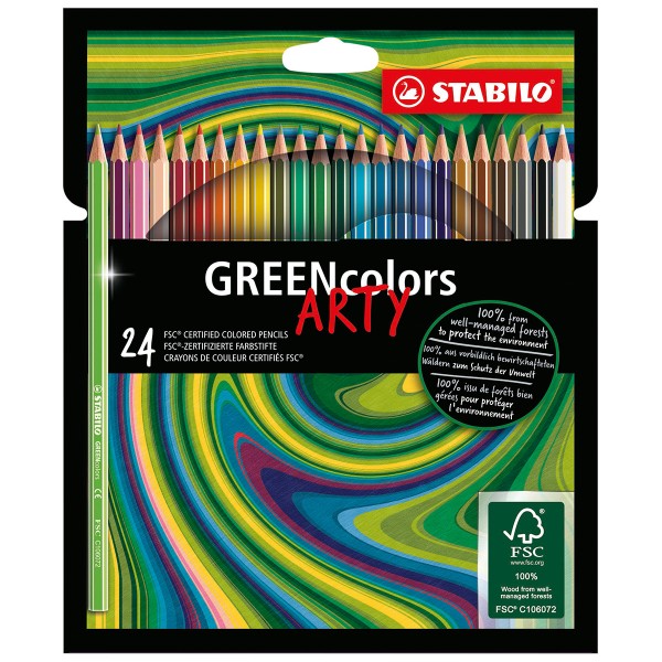 Crayons de couleur Greencolors Arty - 24 pcs - Photo n°1