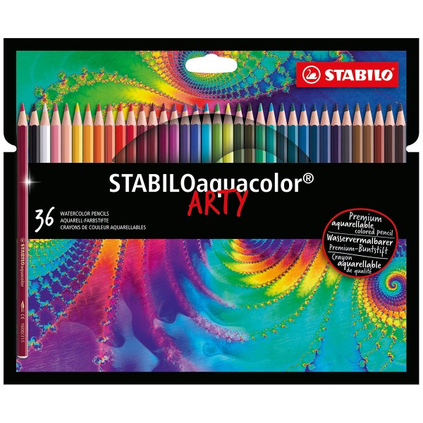 STABILO Aquacolor Arty - Crayons de couleur Aquarellables - 36 pcs - Photo n°1