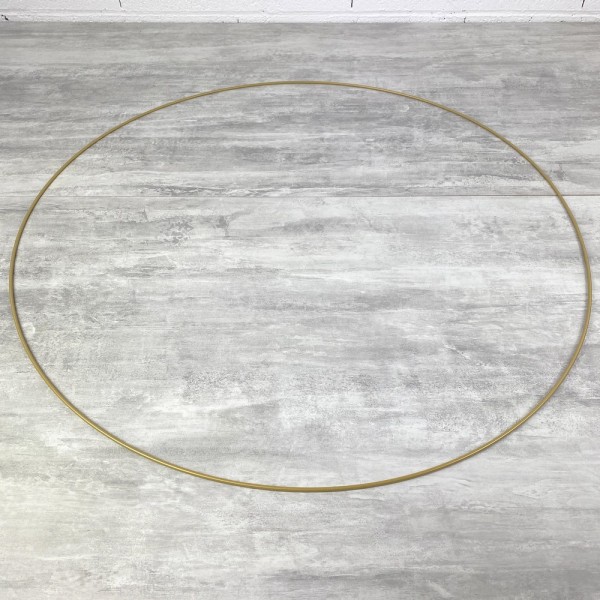 Grand Cercle XXL métallique doré ancien, diam. 80 cm pour abat-jour, Anneau epoxy or Attrape rêves - Photo n°3