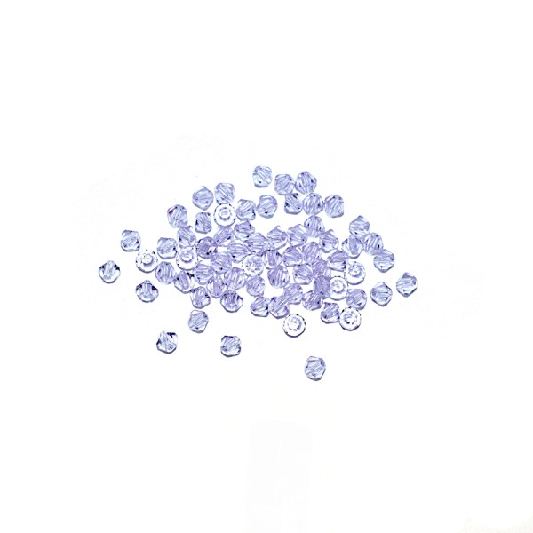 Toupie à facettes cristal 3x3 mm Violet x10 - Photo n°1