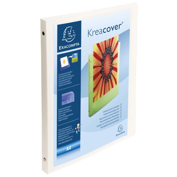 Classeur personnalisable Kreacover A4 - D20 - Blanc - Exacompta - Photo n°1
