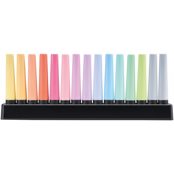 Surligneur pastel STABILO BOSS ORIGINAL Pastel - Set de bureau de 15  Surligneurs coloris Pastel assortis