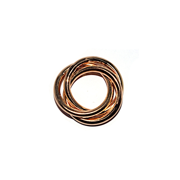 Pendentif anneaux entremélés 21 mm métal doré - Photo n°1