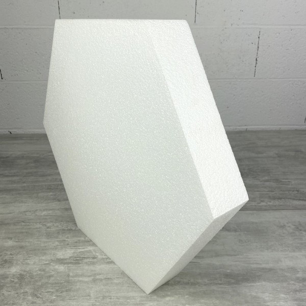 Socle plat Hexagonal 2D Polystyrène, Largeur 50 cm, 6 cotés à 24,5 cm, épaisseur 7 cm - Photo n°3