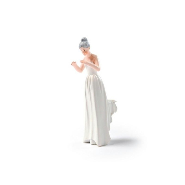 Figurine Mariée Femme Agée, à combiner avec une autre figurine, haut. 14 cm - Photo n°1