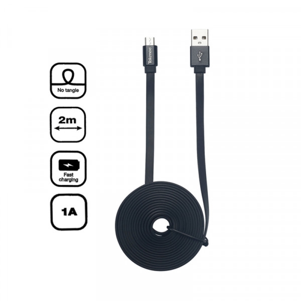 Câble de charge - Micro USB/USB - 2m - 1A - Tekmee - Photo n°2