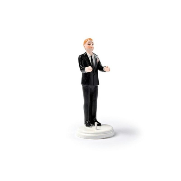Figurine Homme Blond Marié, à combiner avec une autre figurine, haut. 13 cm - Photo n°1
