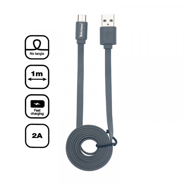 Câble de charge - Type-C/USB - 1m - 2A - Tekmee - Photo n°2