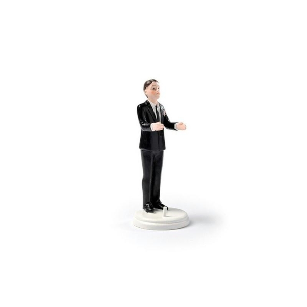 Figurine Homme Marié porteur, à combiner avec une figurine à porter, haut. 13 cm - Photo n°1