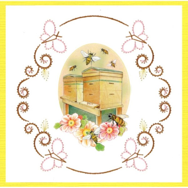 Stitch and do 158 - kit Carte 3D broderie - Les abeilles - Photo n°3