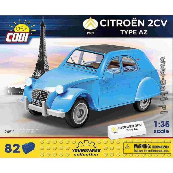 Citroen 2CV Type AZ Bleu - 82 pièces 1962 1/35 Cobi - Photo n°1