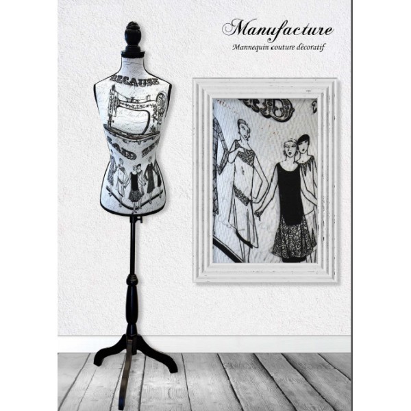 Mannequin couture décoratif motif Manufacture - Photo n°1
