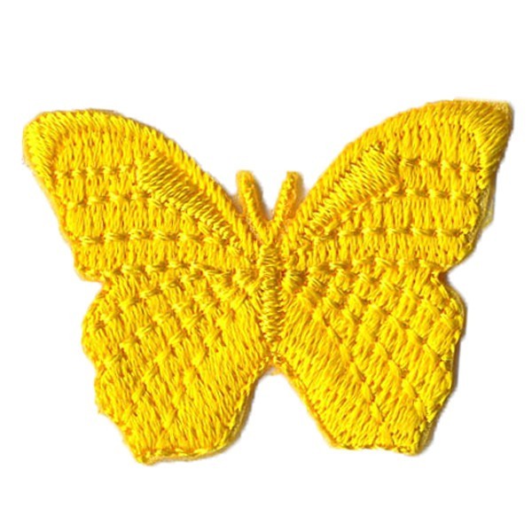 Ecusson thermocollant papillon jaune 3.5cmx3cm - Photo n°1