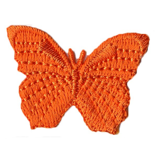 Ecusson thermocollant papillon orange 3.5cmx3cm - Photo n°1