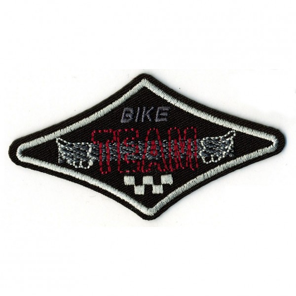 Ecusson bike team noir thermocollant 8cmx4cm - Photo n°1