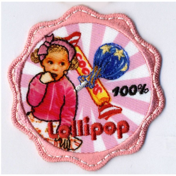 Ecusson thermocollant Retro Lollipop 6cm - Photo n°1