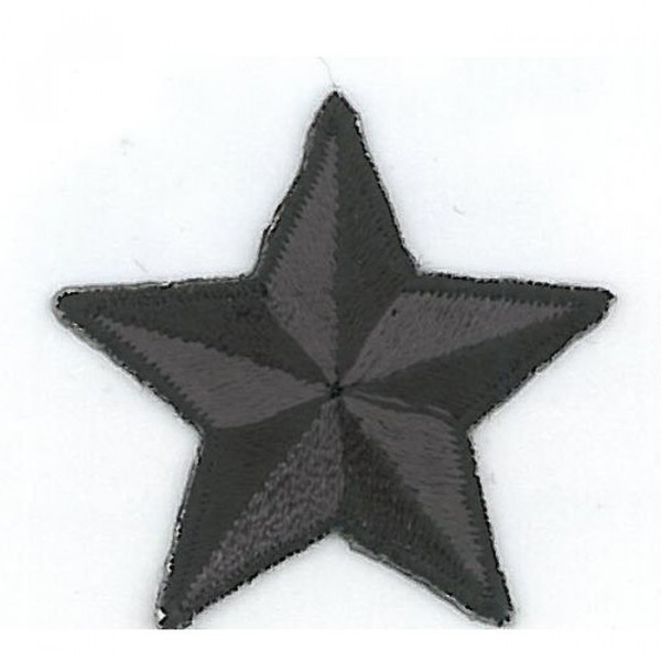 Ecusson thermocollant étoile noir 3.5cm - Photo n°1