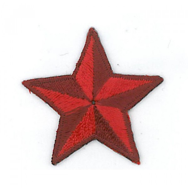 Ecusson thermocollant étoile rouge 3.5cm - Photo n°1