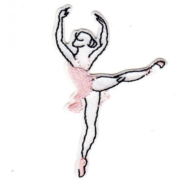 Ecusson thermocollant Petite Danseuse Ballerine 5x5,5 cm - Photo n°1