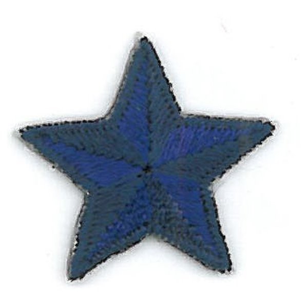 Lot de 3 écussons thermocollants étoile bleu 2.5cm - Photo n°1