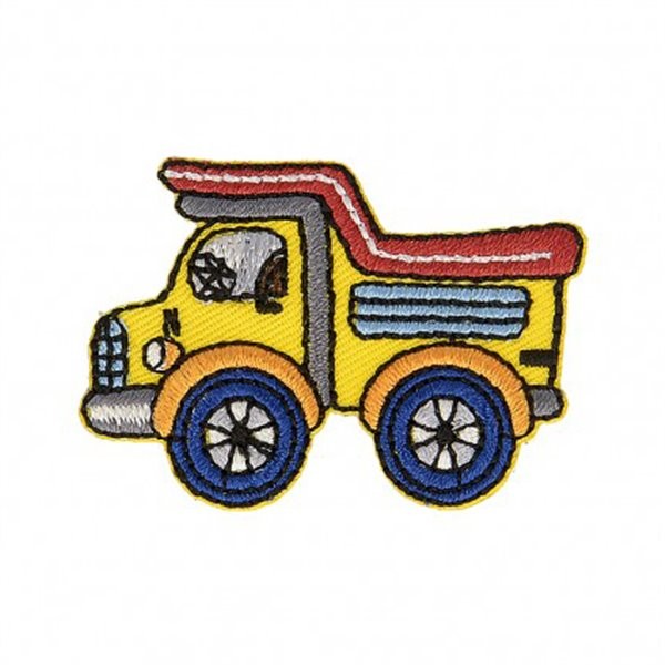 Ecusson thermocollant Camion jaune 4,5cm x 3,5cm - Photo n°1