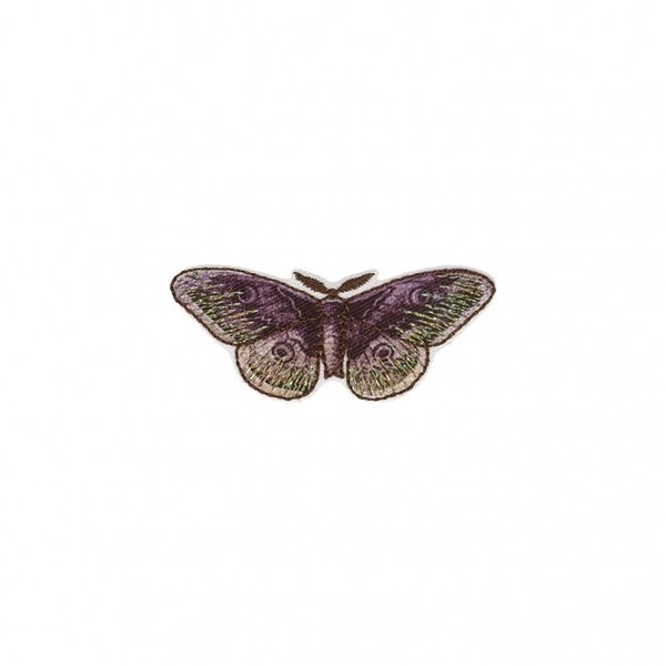 Ecusson thermocollant Papillon violet  2,5cm x 5,5cm - Photo n°1