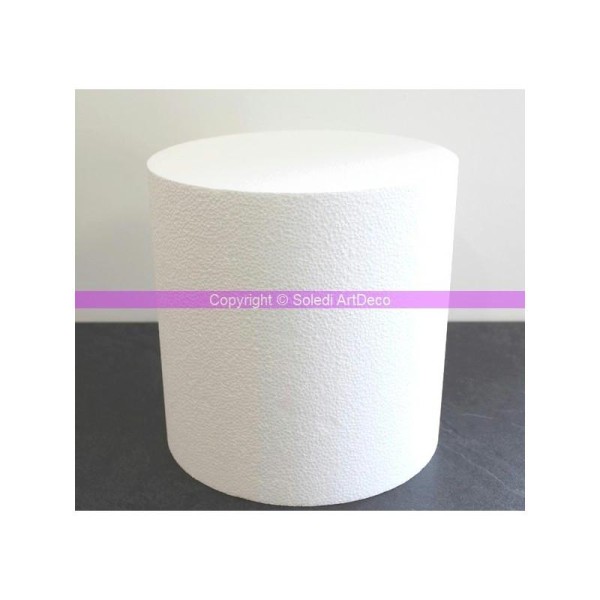 Cylindre en polystyrène 30 x 30 cm, Polystyrène densité Pro, 28 kg/ m3 - Photo n°1