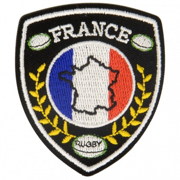 Ecusson thermocollant blason France rugby 4 cm x 5 cm - Photo n°1